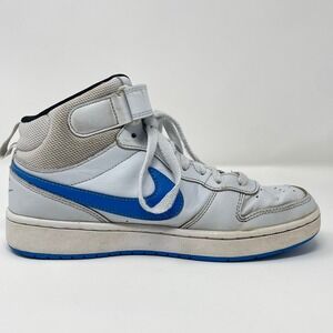 Nike Court Borough Mid 2 White Blue Green Kids Sneakers CD7782-012 Size 6Y